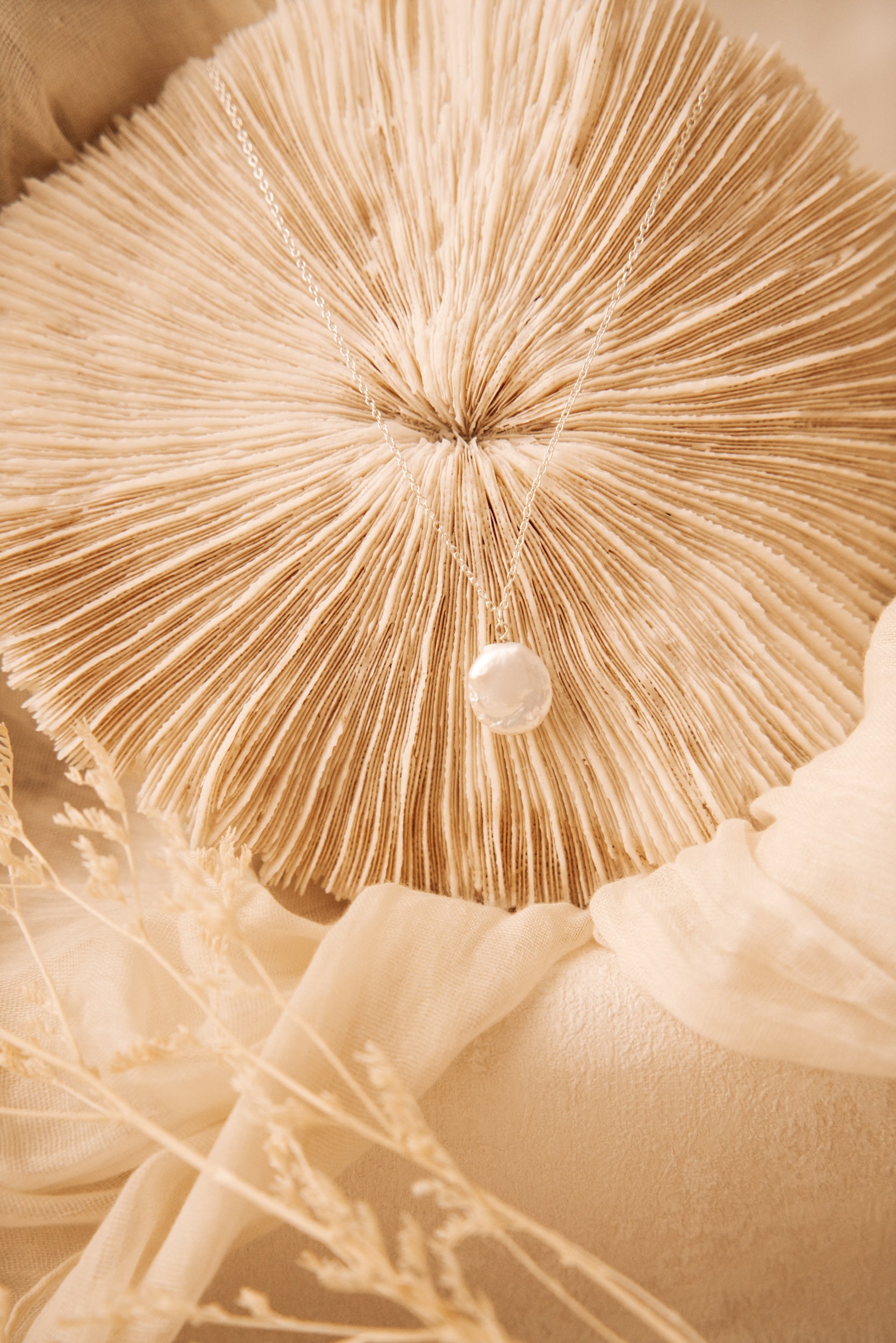 Lola Large Coin Pearl Necklace