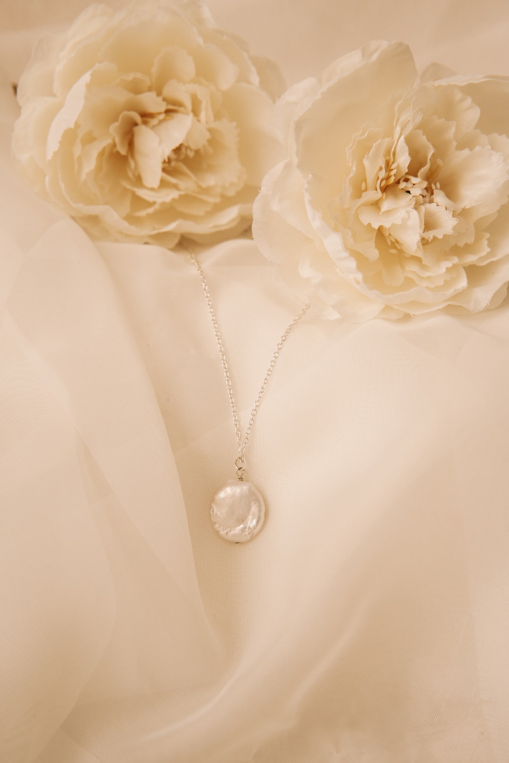 Lola Small Coin Pearl Necklace