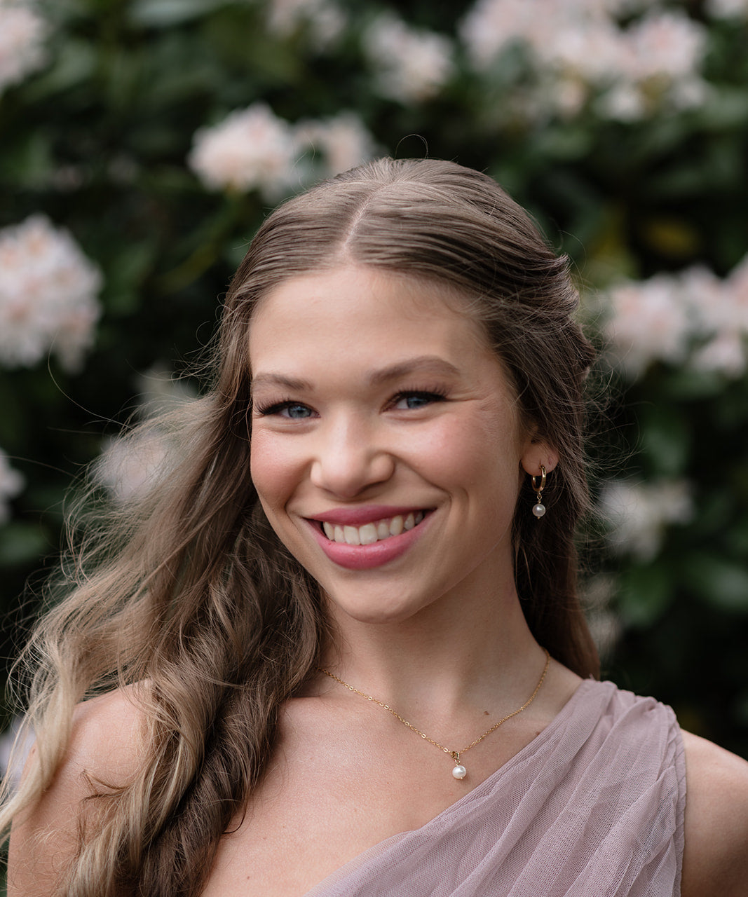 Cia Gold Pearl Hoop Earrings image 0