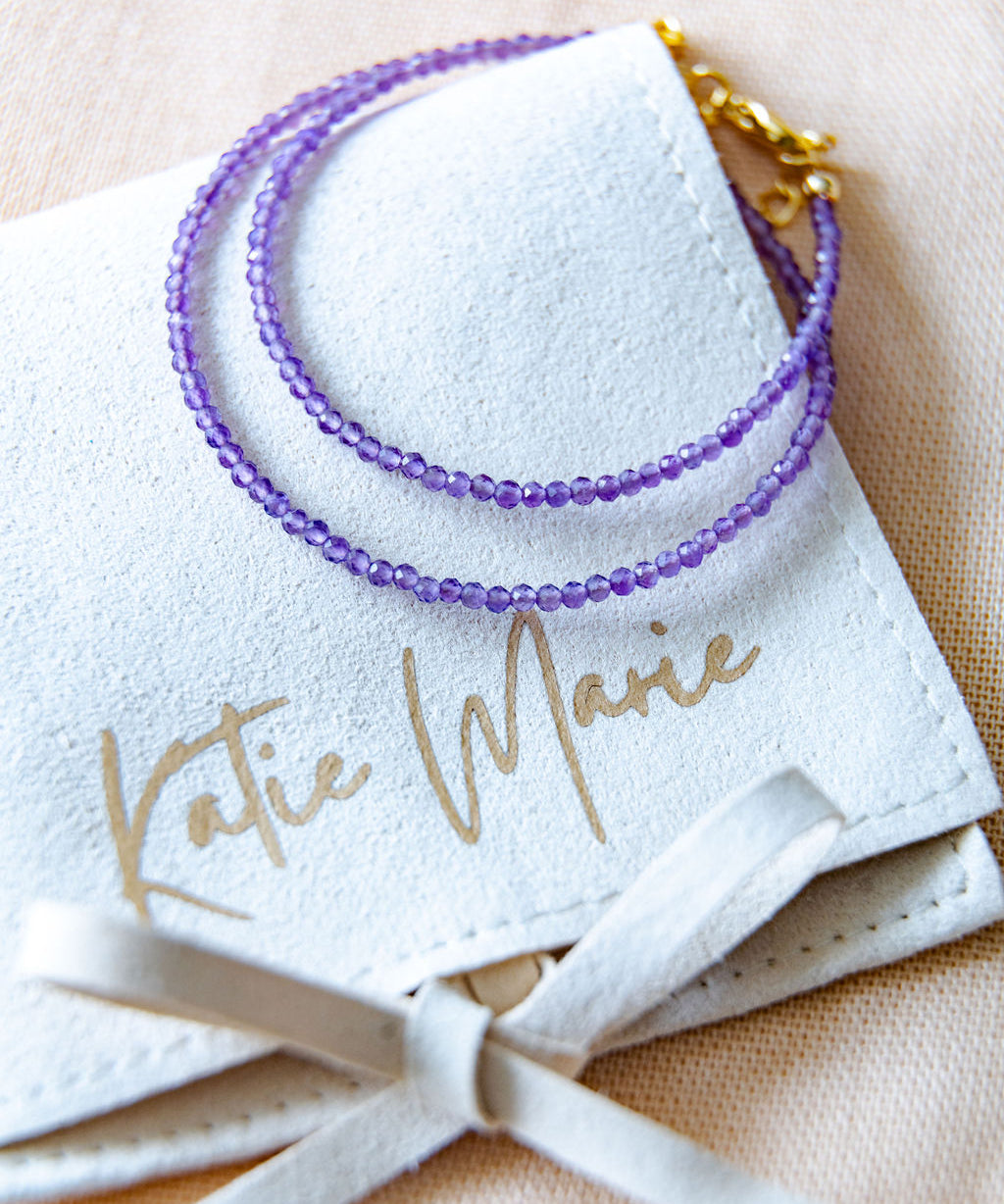 February birth gemstone bracelet - Amethyst  image 0