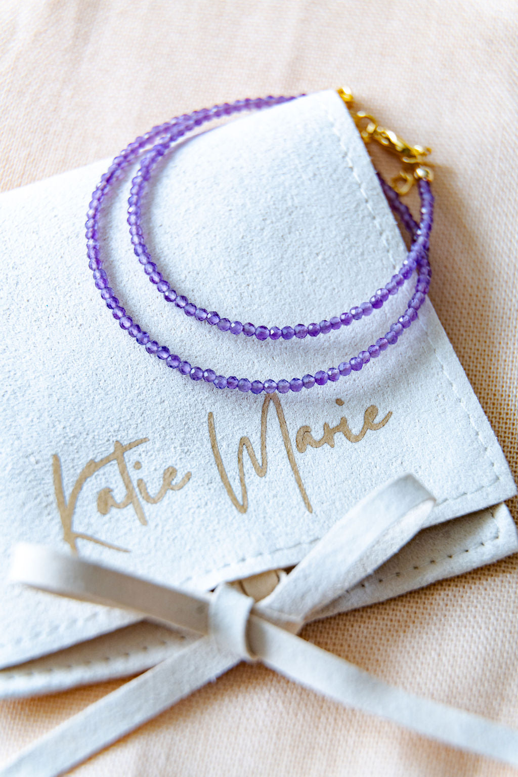 February birth gemstone bracelet - Amethyst  image 0