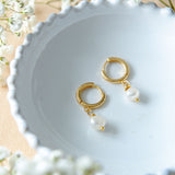 Sophia Gold Pearl Earrings image 0