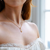 Gold necklace with  Arianwyn lovespoon gold pendant