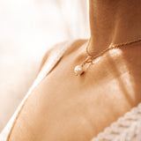 Emily Gold Pearl Necklace