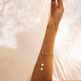 Emily Gold Pearl Bracelet