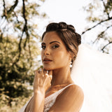 Fleur Gold Pearl Earrings