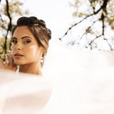 Fleur Gold Pearl Earrings