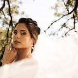 Fleur Gold Pearl Earrings