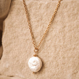 Akari Gold Pearl Necklace
