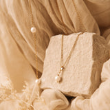 Emily Gold Pearl Necklace