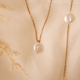 Akari Gold Pearl Necklace