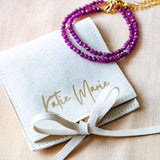 July birth Gemstone bracelet - Ruby