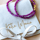 July birth Gemstone bracelet - Ruby