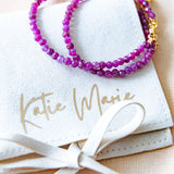 July birth Gemstone bracelet - Ruby