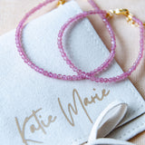 October birth gemstone bracelet -  Pink Tourmaline