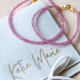 October birth gemstone bracelet -  Pink Tourmaline