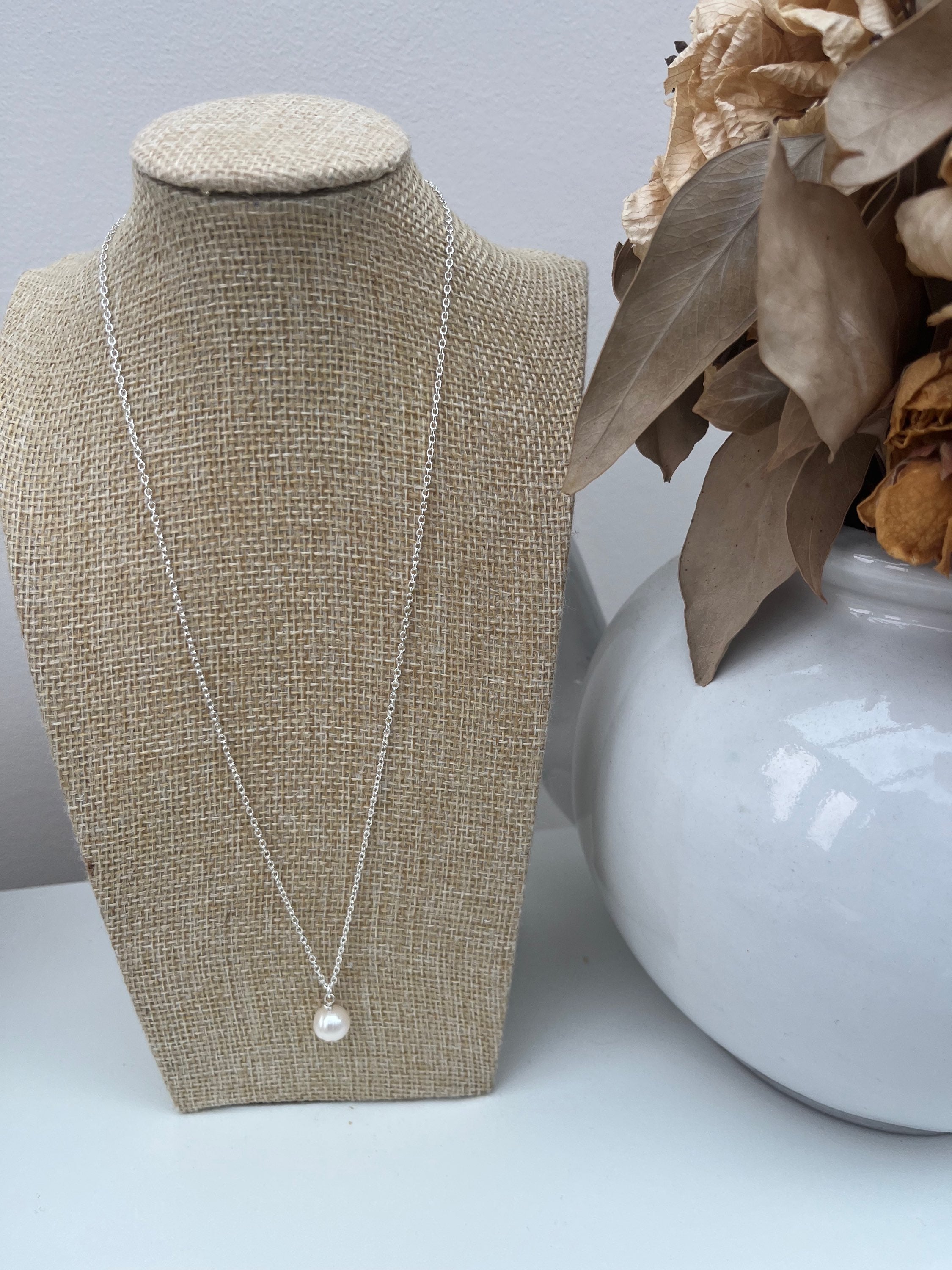 Layla Pearl Necklace perfect for a bridesmaid gift 