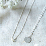 Sterling silver personalised initial necklace with delicate satellite chain makes the perfect gift for her
