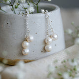 Beau Sterling Silver Pearl Earrings image 4