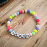 Multicoloured Beaded Personalised Children's Bracelet image 