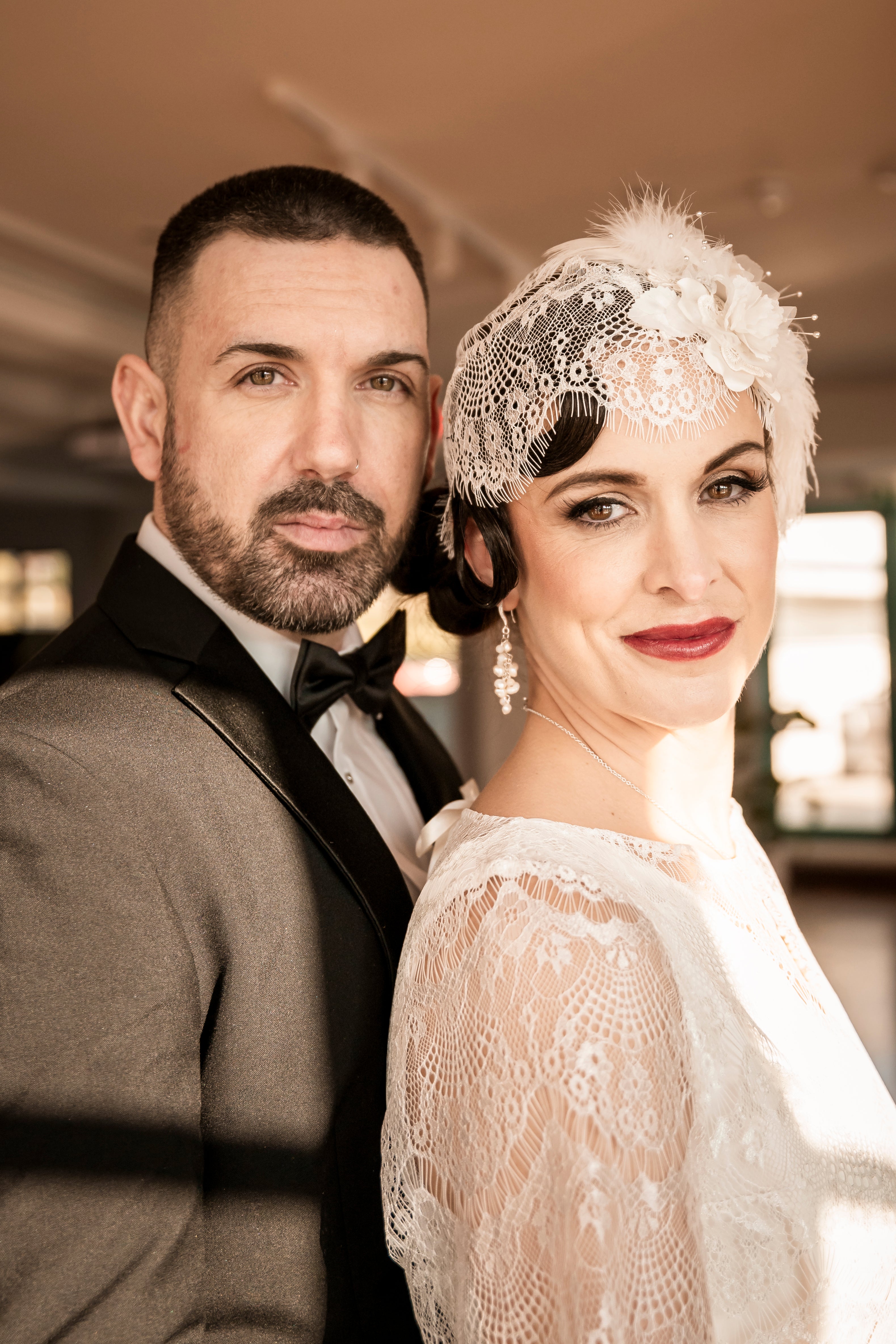 Maria Sterling silver Cluster pearl earrings image 4