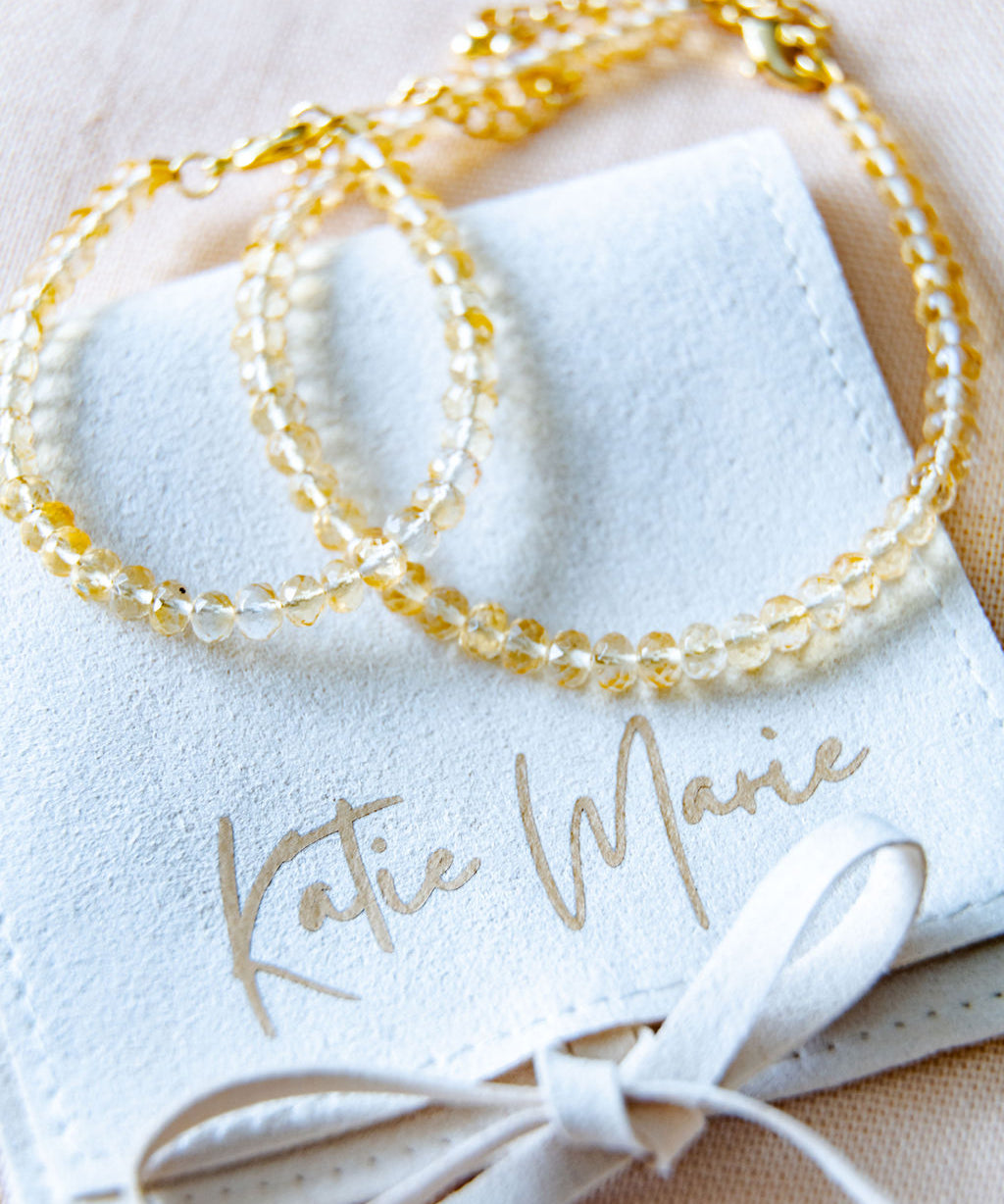 November birth Gemstone bracelet -Citrine image 0