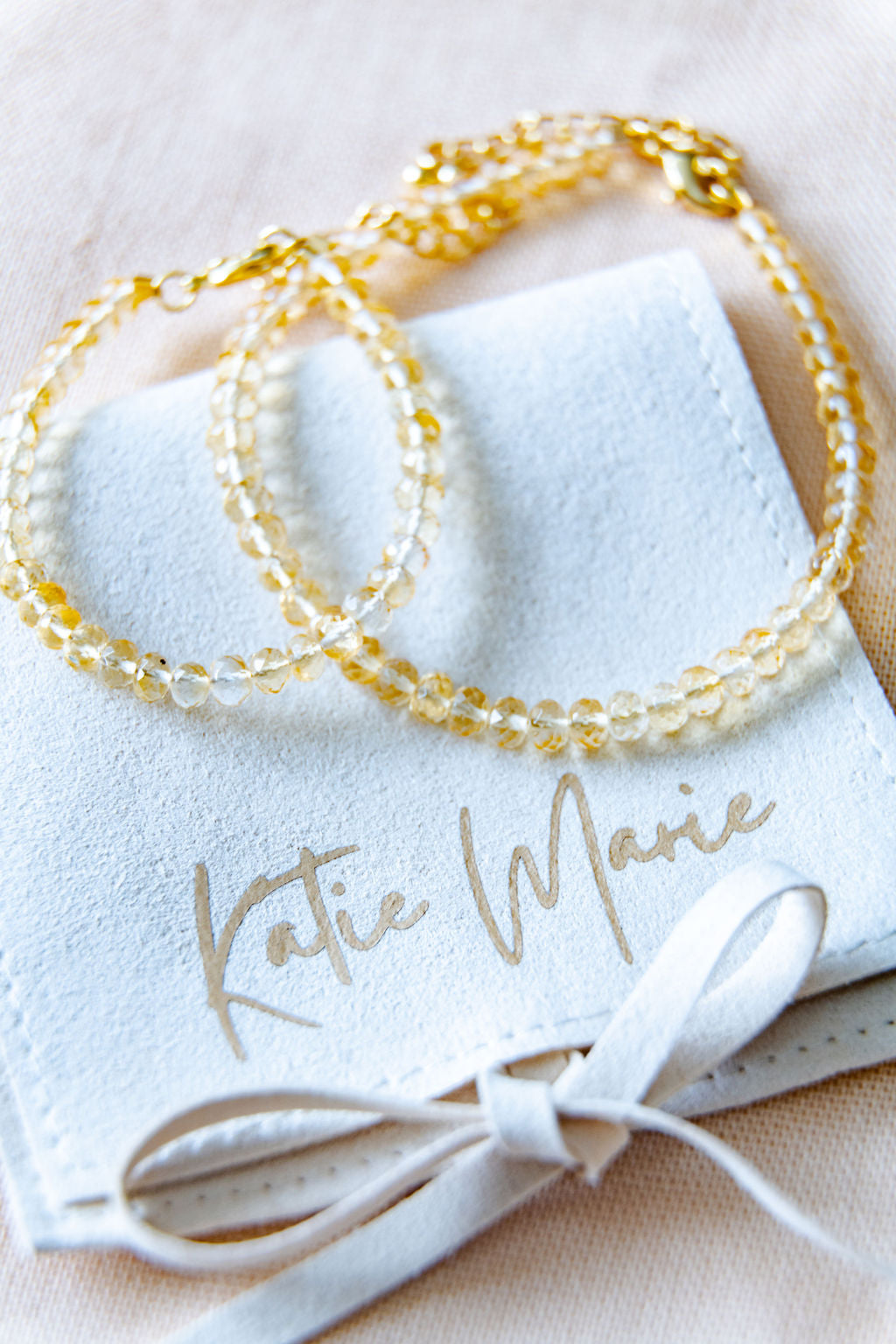 November birth Gemstone bracelet -Citrine image 0